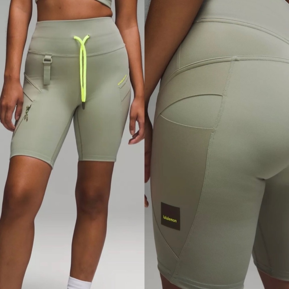 Lululemon Cargo Super-High-Rise Hiking Short 8" - Laurel Green NEW pockets Sz 8